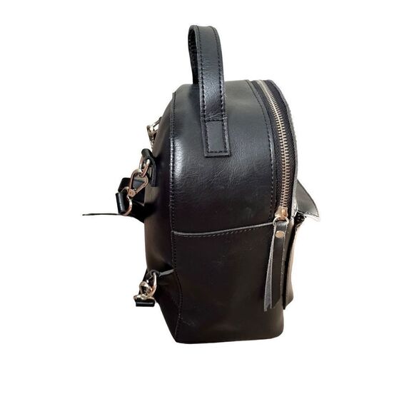 Brandy Melville Black Mini Leather Backpack - Picture 10 of 14